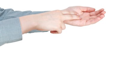palm - el hareketi üzerinde iki parmak