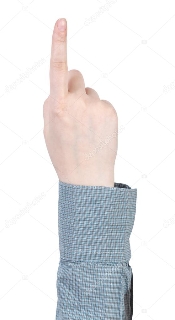 pointing forefinger hand gesture