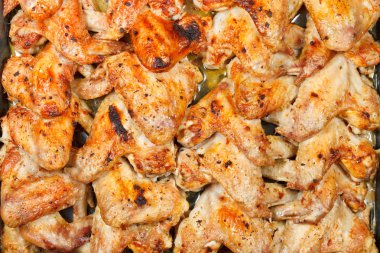 çok baharatlı tavuk kanadı Üstten Görünüm