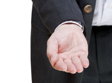 işadamı avuç - el hareketi uzanır