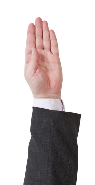 Zählen an vier Fingern - Geste mit der Hand — Stockfoto