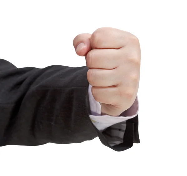 Front view of clenched fist - hand gesture — Stock Photo, Image