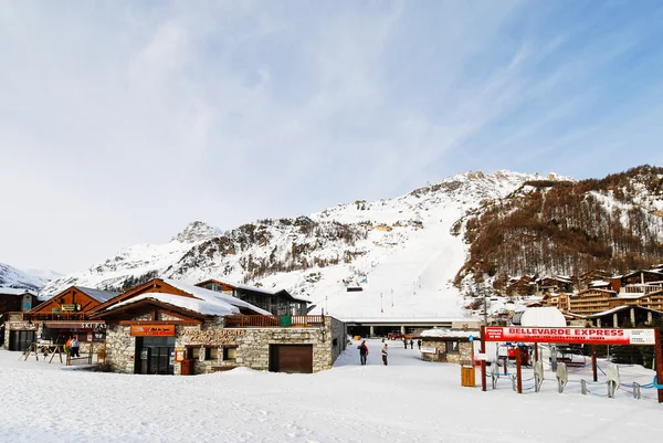 Tramway terminal in town Val d'Isere, France — Stock Photo, Image