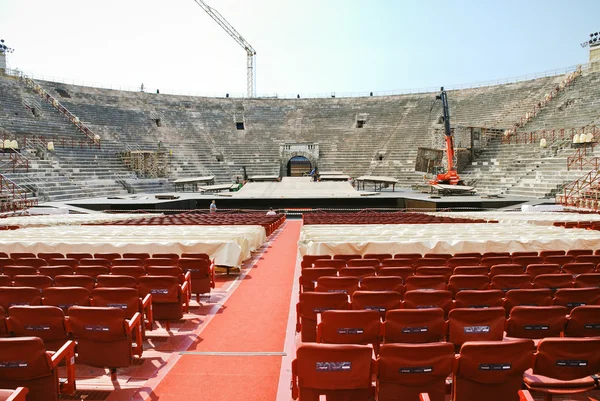 Interno dell'anfiteatro dell'Arena dell'Opera di Verona — Foto Stock