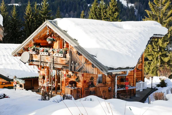 Village Les Gets in Portes du Soleil region,France — Stock Photo, Image