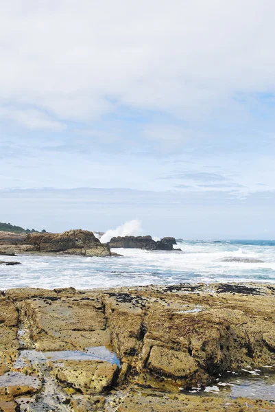 Sten stranden av Atlanten i costa da morte — Stockfoto