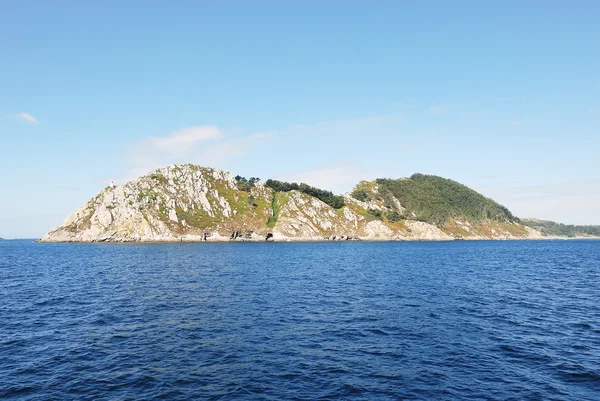 View of Cies Islands (illas cies), Spain — Stock Photo, Image