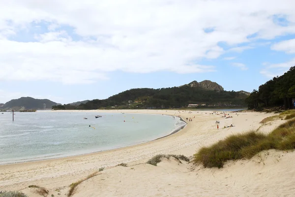 Sand beach on Cies Islands in Atlantic, Spain — Stock Photo, Image