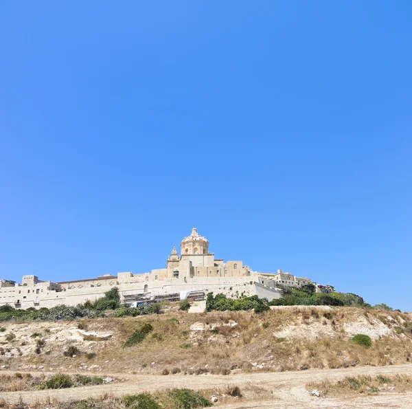 Citadella velha cidade fortificada na ilha de Gozo, Malta — Fotografia de Stock