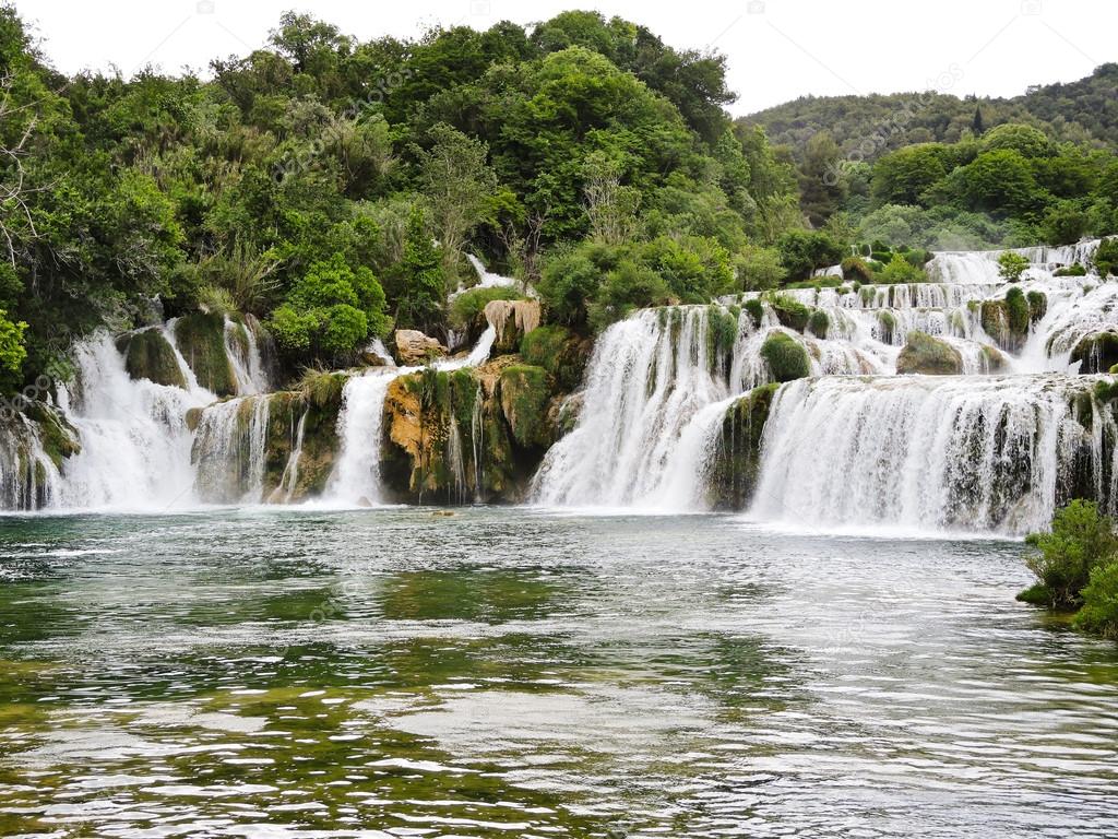 waterfall in Kornati region, Dalmatia,