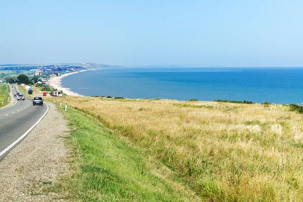 Golubitskaya Russia July 2014 Coastline Sea Azov Resort Village Golubitskaya — Stock Photo, Image