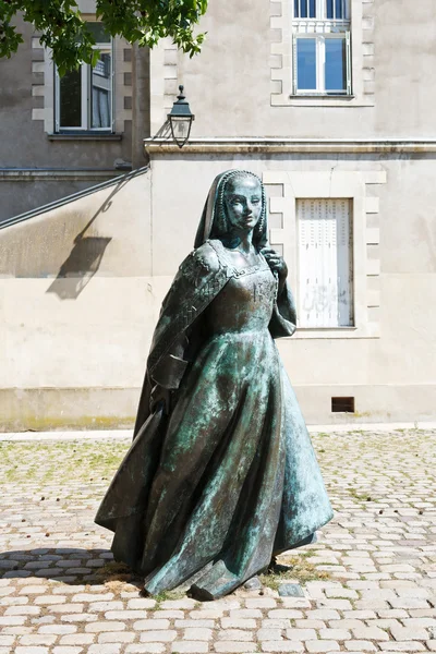 Sculptuur van Anna van Bretagne in nantes, Frankrijk — Stockfoto
