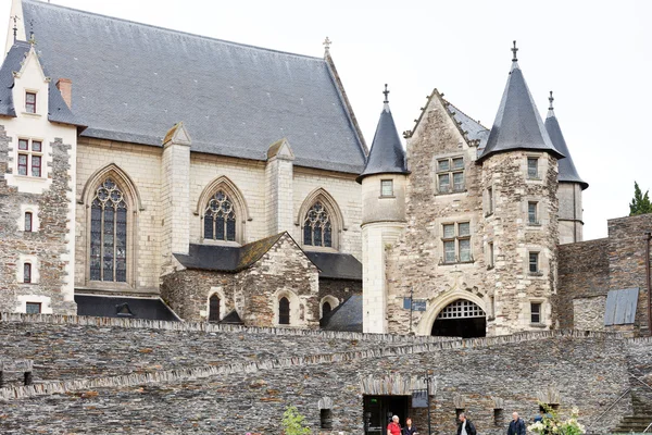 Inner court of Angers Castle, France — Stock Photo, Image