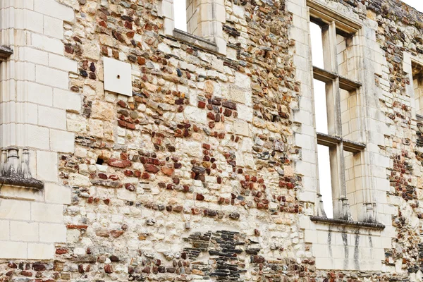 Vieux mur de pierre dans le château d'Angers, France — Photo