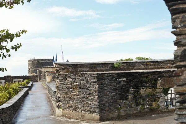 アンジェの城の壁の上に城のフランス — ストック写真