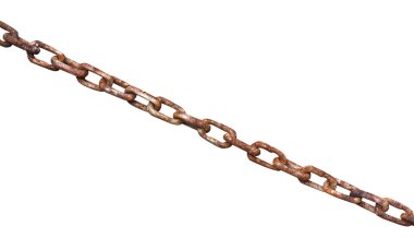 beyaz izole paslı çelik zincir