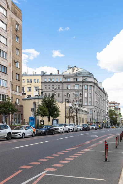 러시아 모스크바 2021 모스크바 Malaya Dmitrovka 거리의 이곳의 이름은 드미트리 — 스톡 사진