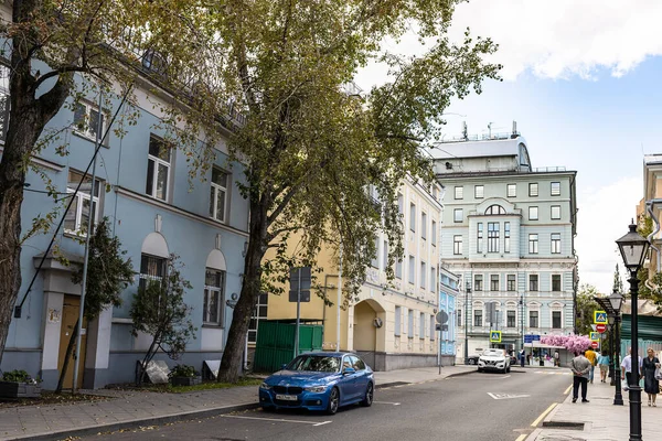 Moscow Russia August 2021 View Uspensky Lane Moscow City Summer — Stock Photo, Image