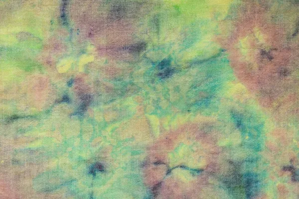 Detal Barwnego Szalika Kaszmirowego Ręcznie Barwionego Technice Batik Barwnika Krawatowego — Zdjęcie stockowe