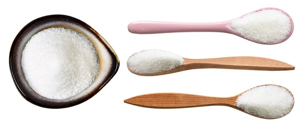 Uppsättning Vita Raffinerade Sockerbetor Isolerad Vit Bakgrund — Stockfoto