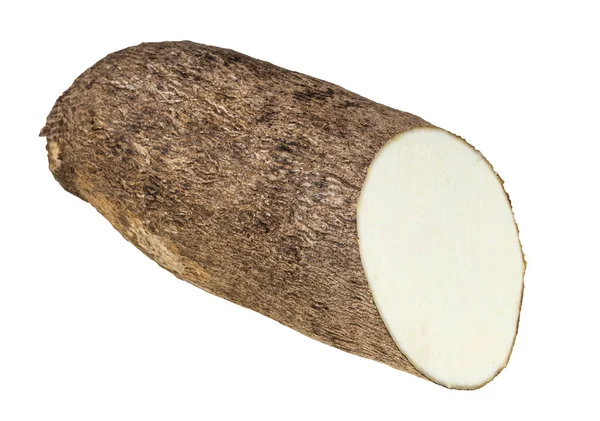 Cut Tuber African Yam Isolated White Background — Stock Photo, Image