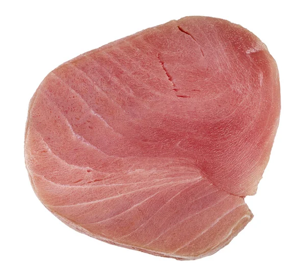 Frisches Steak Von Thunfisch Isoliert Auf Weißem Hintergrund — Stockfoto