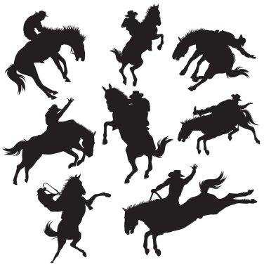 kovboy atı silhouettes