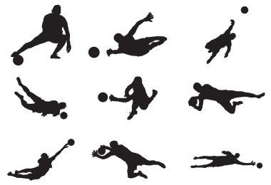 futbol kalecisi siluet