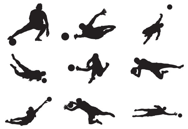 Soccer goalkeeper silhouette