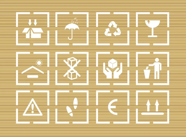 Ambalaj sembolleri vektör