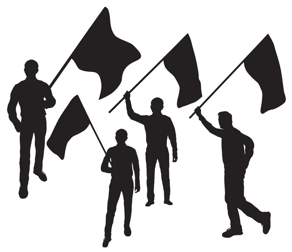 kalabalık hayranları vektör silueti