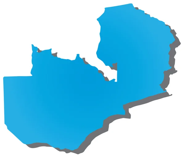 yüksek Detaylı vektör harita - Zambiya