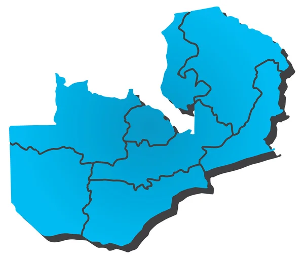 vektör Zambiya Haritası