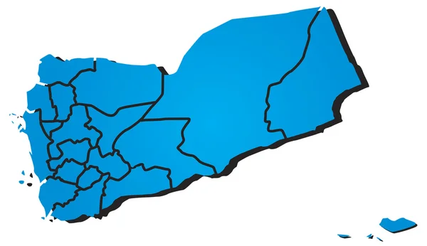 Mapa vetorial do Iêmen —  Vetores de Stock