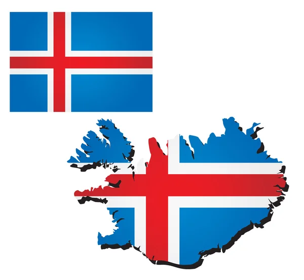 High detailed vector map Iceland — Stock Vector