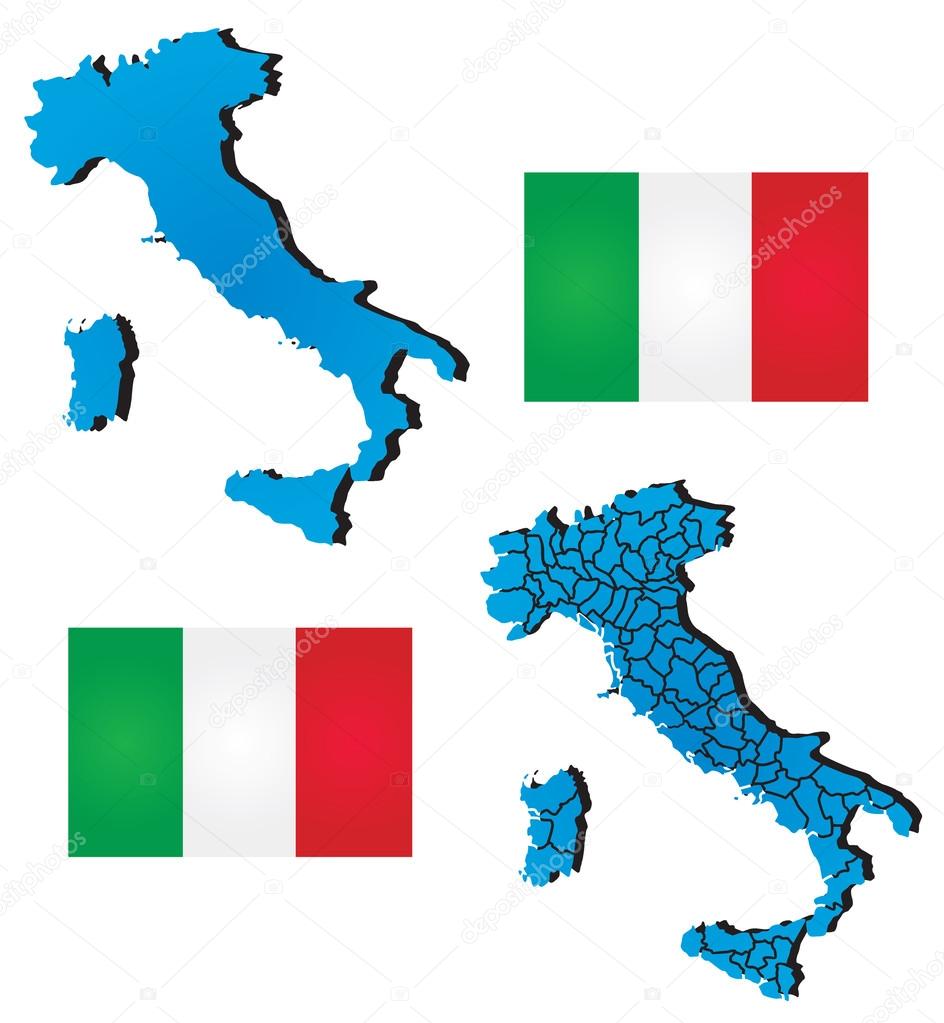 Vector map of Italy