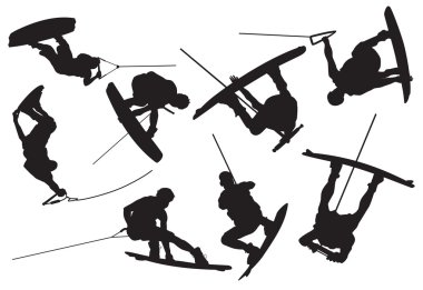 siluet wakeboarding