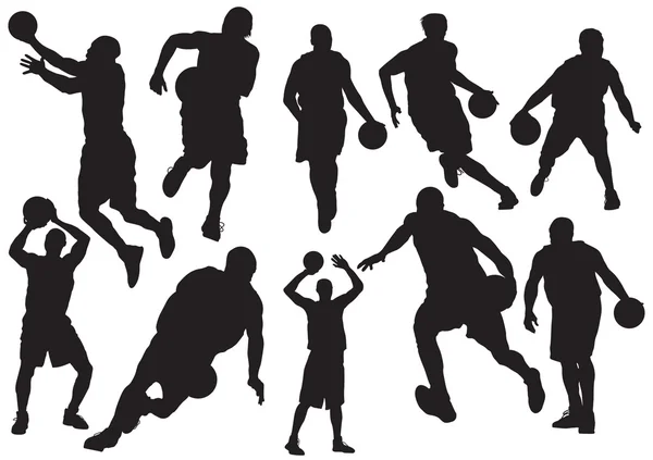 basketbol oyuncuları vector Silhouettes