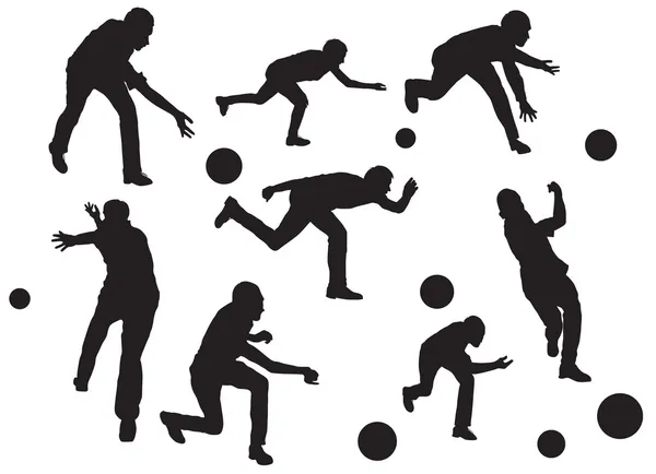 bowling siluet vektör