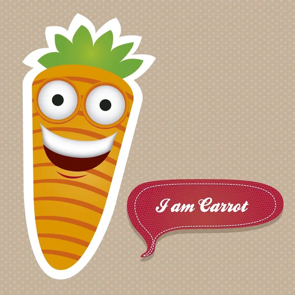 Cartoon Carrot — Stock Vector