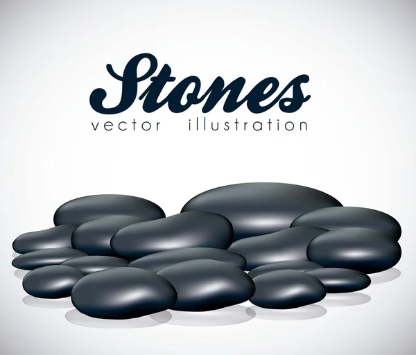 Piedras negras — Vector de stock