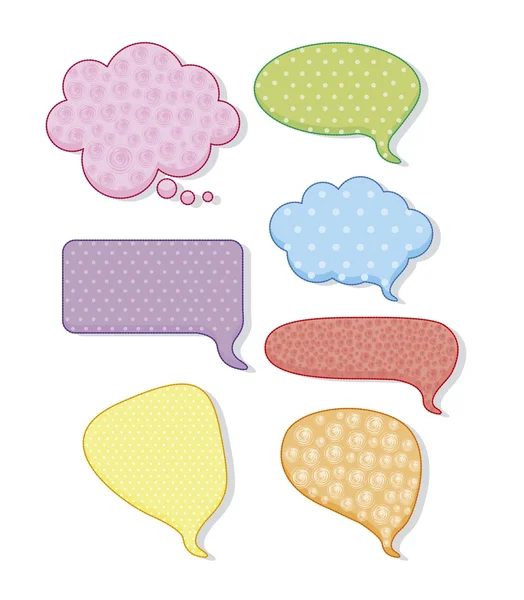 Colored text balloons — Stock Vector