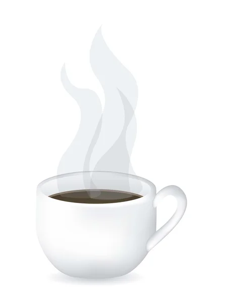 Gőzölgő kávé — Stock Vector