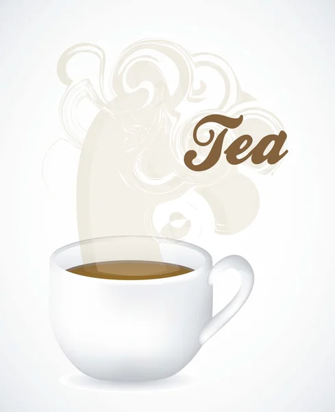 Tasse dampfenden Tee — Stockvektor