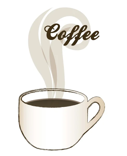 Copa de café al vapor — Archivo Imágenes Vectoriales