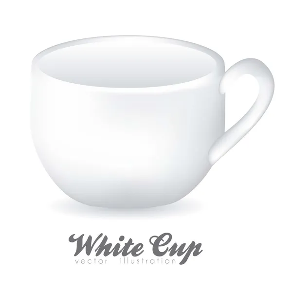 Bílý pohár — Stockový vektor