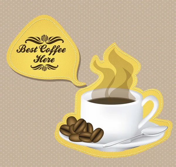 Tasse dampfenden Kaffee — Stockvektor