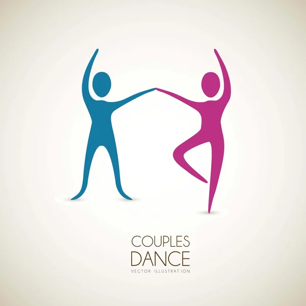 Couples dance — Stock Vector
