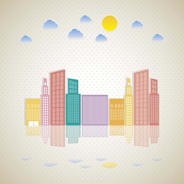 pastel buildings