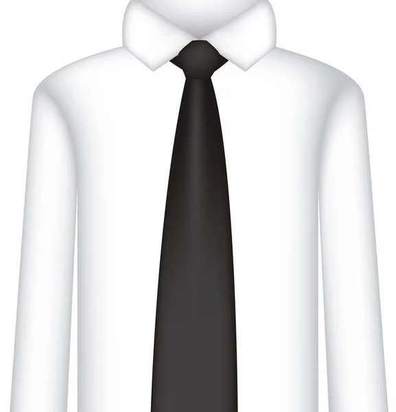 Camisa séria e gravata — Vetor de Stock